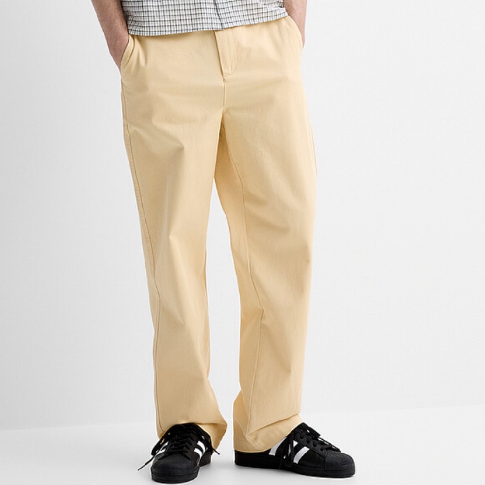 Corn vanilla yellow cotton Wynwood relaxed fit chinos pants NWT
